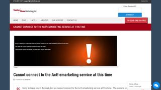 
                            13. Cannot connect to the Act! emarketing service at this time - Twelve ...