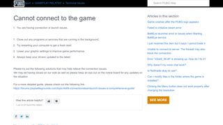 
                            4. Cannot connect to the game – PUBG Support
