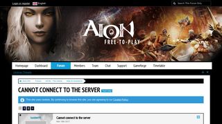 
                            3. Cannot connect to the server - Help & Questions - Aion EN