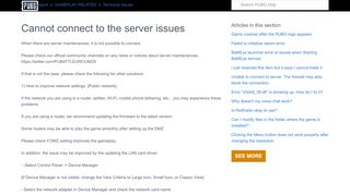 
                            3. Cannot connect to the server issues – PUBG Support
