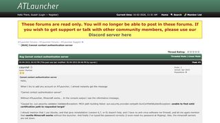 
                            5. Cannot contact authentication server - ATLauncher Forums