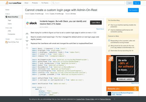 
                            13. Cannot create a custom login page with Admin-On-Rest - Stack Overflow