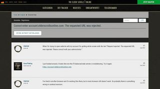 
                            1. Cannot enter account.elderscrollsonline.com: The requested URL was ...