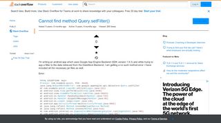 
                            8. Cannot find method Query.setFilter() - Stack Overflow