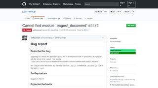 
                            4. Cannot find module `pages/_document` · Issue #5272 · zeit/next.js ...