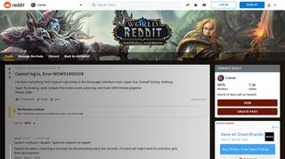 
                            8. Cannot log in, Error WOW51900328 : wow - Reddit