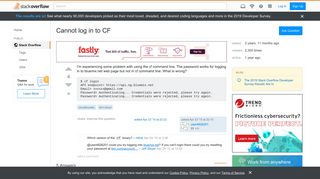 
                            12. Cannot log in to CF - Stack Overflow