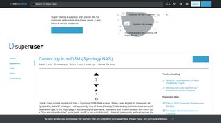 
                            13. Cannot log in to DSM (Synology NAS) - Super User