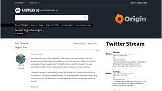
                            1. cannot log in to origin - Answer HQ