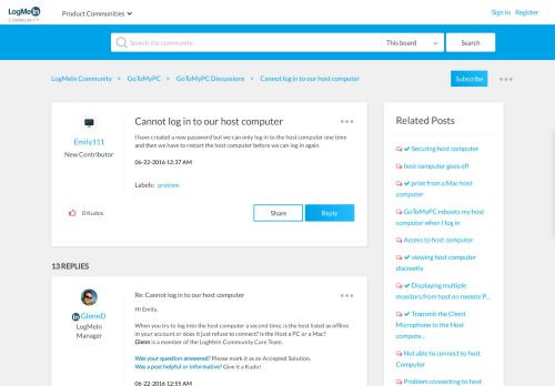 
                            4. Cannot log in to our host computer - LogMeIn Community