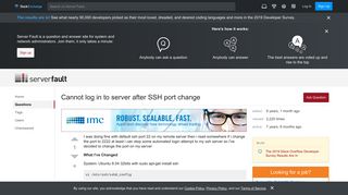 
                            4. Cannot log in to server after SSH port change - Server Fault