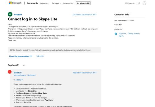
                            6. Cannot log in to Skype Lite - Microsoft Community