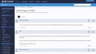 
                            10. Cannot log in to TWS | Elite Trader