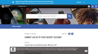 
                            12. Cannot Log in to your Ubisoft Account - Ubisoft Support