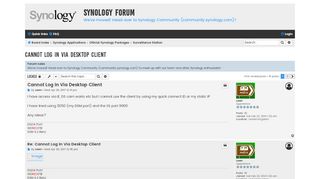 
                            7. Cannot Log In Via Desktop Client - Synology Forum