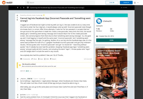 
                            10. Cannot log into Facebook App (Incorrect Passcode and 'Something ...