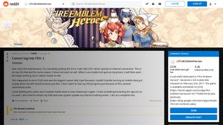 
                            4. Cannot log into FEH :( : FireEmblemHeroes - Reddit