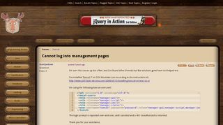 
                            5. Cannot log into management pages (Tomcat forum at Coderanch)