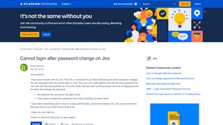 
                            13. Cannot login after password change on Jira - Atlassian ...