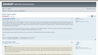 
                            2. Cannot login as admin - QNAP NAS Community Forum