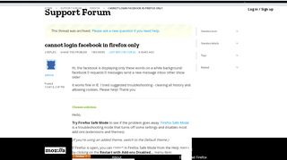 
                            6. cannot login facebook in firefox only | Firefox Support Forum | Mozilla ...