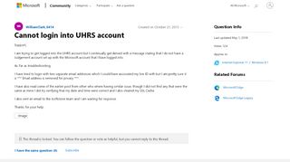 
                            10. Cannot login into UHRS account - Microsoft Community