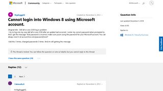 
                            9. Cannot login into Windows 8 using Microsoft account. - Microsoft ...