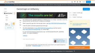 
                            7. Cannot login on Artifactory - Stack Overflow