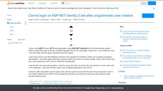 
                            7. Cannot login on ASP.NET Identity 2 site after programmatic ...