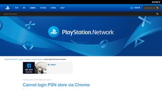 
                            4. Cannot login PSN store via Chrome - PlayStation Network Support