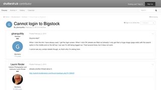 
                            11. Cannot login to Bigstock - Archive - Shutterstock - Forum