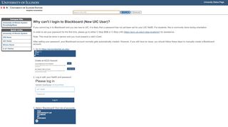 
                            7. Cannot login to Blackboard (New UIC User)