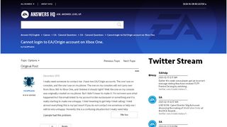 
                            9. Cannot login to EA/Origin account on Xbox One. - Answer HQ