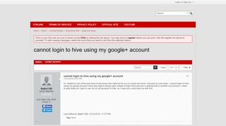 
                            12. cannot login to hive using my google+ account - Com2us Forums