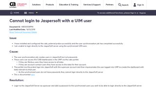 
                            9. Cannot login to Jaspersoft with a UIM user - CA Knowledge