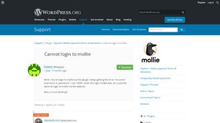 
                            8. Cannot login to mollie | WordPress.org