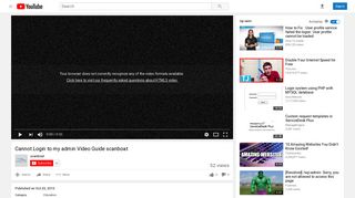 
                            3. Cannot Login to my admin Video Guide scanboat - YouTube