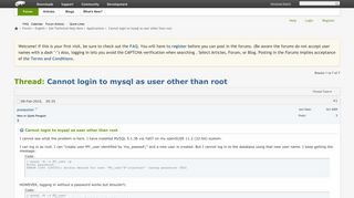 
                            9. Cannot login to mysql as user other than root - openSUSE Forums