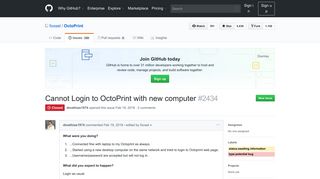 
                            10. Cannot Login to OctoPrint with new computer · Issue #2434 · foosel ...