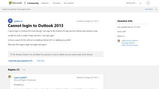 
                            5. Cannot login to Outlook 2013 - Microsoft Community