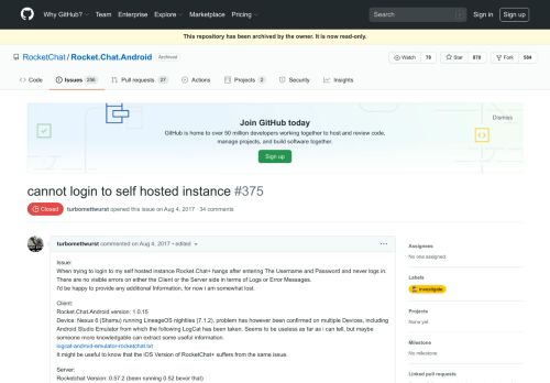 
                            5. cannot login to self hosted instance · Issue #375 · RocketChat ...