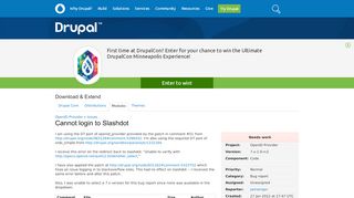
                            9. Cannot login to Slashdot [#1419020] | Drupal.org