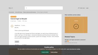 
                            9. Cannot login to Storytel | Sonos Community