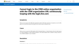 
                            5. Cannot login to the CRM online organization with the CRM ...