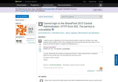 
                            2. Cannot login to the SharePoint 2013 Central Administration. HTTP ...