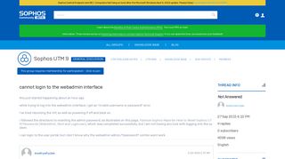 
                            2. cannot login to the webadmin interface - General Discussion - Sophos ...