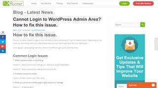 
                            4. Cannot Login to WordPress Admin Dashboard? How to fix this issue.