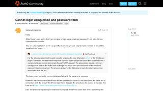 
                            12. Cannot login using email and password form - Auth0 Community