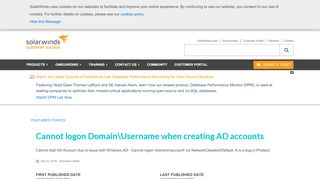 
                            9. Cannot logon Domain\Username when creating AD accounts ...