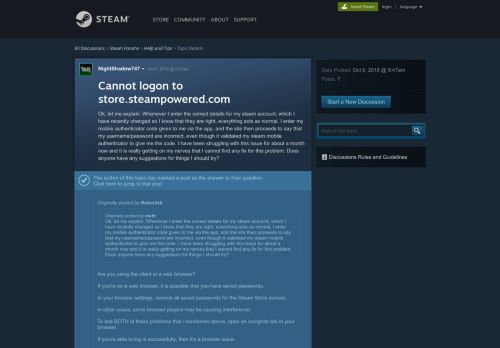 
                            9. Cannot logon to store.steampowered.com :: Help and Tips - Steam ...